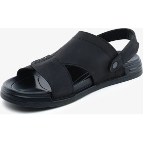 Resim Greyder Erkek Siyah Hakiki Deri Sandalet 6Y1CS64683 