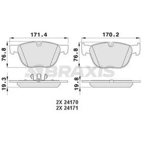 Resim Bmw X6 35d On Fren Balatasi 2008-2012 Braxıs Aa0183 