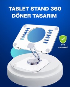 Resim Katlanabilir Tablet Standı Ayarlanabilir Kaymaz Şeffaf Tasarım 3344604 