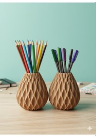 Resim Kalemlik -ahşap Baskı Dekoratif Kalemlik Ahşap 