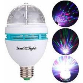 Resim Renkli Led Ampul Döner Başlıklı Disko Topu 