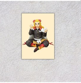 Resim Demon Slayer Anime Rengoku Onigiri Duvar Posteri - Çerçevesiz - 15x21 
