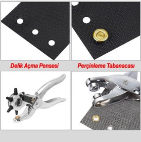 Resim NZB Perçin Perçinleme Kemer Deri Delme Pensesi Metal 2'li Set 6 Farklı Boyutta Delici Delik Açıcı 