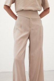 Resim Sateen Kadın Kumaş Pantolon 1848-5057 