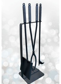 Resim Şömine Seti Kürek Maşa Ateş Demiri Takımı Soba Şömine Aksesuar Set 