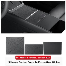 Resim Xuweiwei Tesla Model Y Juniper 2025 Konsol Wrap Kapağı Siyah İç Dekorasyon Koruyucu Aksesuar 
