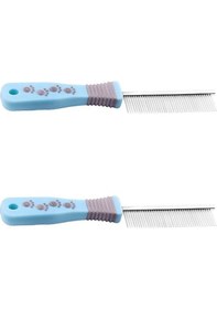 Resim Wondernest Tek Tarak, Sıra Seti, Saplı Pet Parça Lichen Köpek Kauçuk Çelik 2 Kx - Dayanıklı Ve Rahat Kullanım 