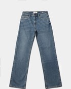 Resim Straight Fit Orta Bel Tam Boy Paça Kadın İndigo Jean Pantolon Colin's