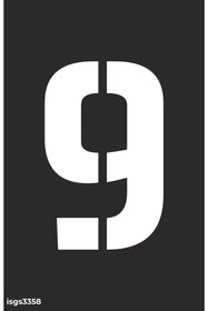 Resim isgtabelam 22,4x35 Cm/kompozit /Dokuz (9) Rakamı Boyama Şablonu 