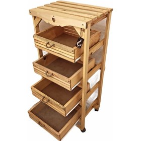 Resim Doğal Ahşap Sebzelik 