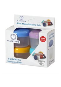 Resim Süt & Mama Mini Saklama Kabı 4'lü Set Çok Renkli 
