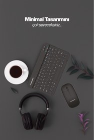 Resim SPRANGE Tablet Ve Telefonlar İçin Bluetooth - Wireless Klavye Ve Mouse Set - Siyah 