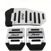 Resim Dashanshop Manuel Şanzıman Gümüş 3'lü Araç Pedal Kılıf Seti Kaymaz Alüminyum 