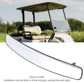Resim Drfeify Golf Sepeti Arka Görünüm Aynası 180 Derece Ayarlanabilir Evrensel Kulüp Sepeti Aynası Ezgo Kulüp arabası Için Paramparça Geçirmez Temperli Cam 