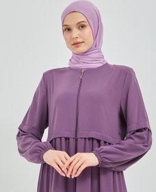 Resim Kat Detaylı Bol Kesim Ferace Mor | 206812 - 46 / Mor 