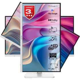 Resim MSI Modern MD272UPSW 27″ 60Hz 1ms AdaptiveSync UHD Flat IPS Flat Beyaz Pivot Monitör 