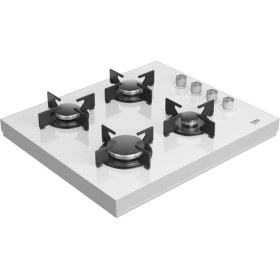 Resim Beko Bsocd T 601 Eb Beyaz Cam Set Üstü Ocak 