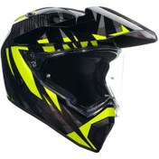 Resim Agv AX-9 Multi Steppa Carbon Kapalı Kask Sarı - Siyah 