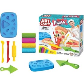 Resim Pizza Oyun Hamur Seti 200 Gr. - Oyun Hamuru Seti - Hamur Setleri - Hamur Kalıpları Renkli 