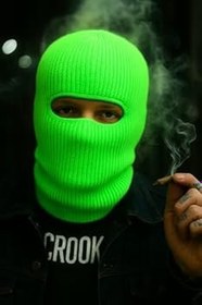 Resim WILROB Balaclava – 1 – delikli fırtına maskesi, vegan kar maskesi, çeşitli renklerde örgü kayak maskesi, motosiklet, bisiklet için uygundur, Yeşil., Tek Beden 