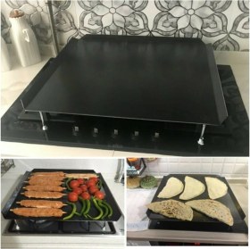 Resim First Work Ocak Üstü Kare Sac Bazlama Börek Katmer Sacı 