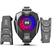 Resim Polham Rgb 5-8.45 İnç Dijital Göstergeli Tablet Soğutucu Telefon Gamer Oyuncu Radyatör Soğutma Fanı 