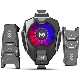 Resim Polham Rgb 5-8.45 İnç Dijital Göstergeli Tablet Soğutucu Telefon Gamer Oyuncu Radyatör Soğutma Fanı 
