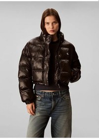 Resim Calvin Klein Parlak Kısa Şişme Kadın Siyah Ceket Lv047d504g-ub1 Siyah 