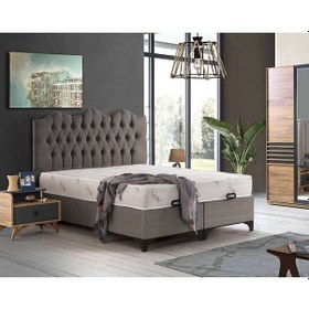 Resim Azrayatakmobilya Çift Kişilik Basıc Yatak+Baza+Modelli Başlık 
