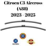 Resim Citroen C3 Aircross A88 2023 2024 2025 Uyumlu Araca Özel Ön Cam Muz Tipi Silecek Süpürgesi Takımı 65/40cm 2li Set Silbak 