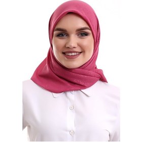 Resim Kofra Desenli Baş Örtü - Gül Kurusu 