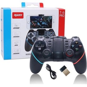 Resim Siyah-kablosuz Bt Gamepad Kontrolü Video Oyunları Aksesuarları Usb Joystick Anahtarı/pc/ıos/android/ps3/ps4 Oyun Denetleyicisi 