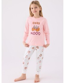 Resim Rolypoly Kız Çocuk Uzun Kol Pijama Takım A.pembe-1724 Pembe 