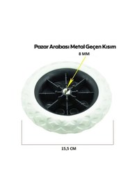 Resim Tak Çıkar Pazar Araba Geçmeli Bebek Arabası Tekerleği 15,5 Cm 2Ad 