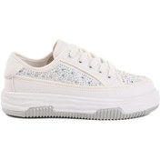 Resim Aspor Beyaz Taşlı Bağcıklı Kadın Spor Ayakkabı Çok Renkli 