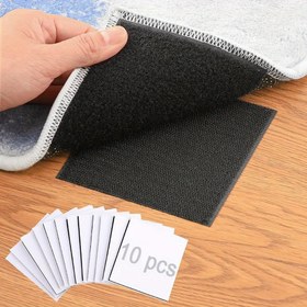 Resim 10'lu Premium Kaymaz Halı Tutucuları, Çift Taraflı Tutkal, Yeniden Kullanılabilir, Yıkanabilir, Kolay Kullanılan Etiketler, Ahşap Zeminler ve Fayanslar için, İç Mekan Kullanımı, Alan Halılarını Düz ve Güvenli Tutur, PC Malzemesi, Ev, Ofis, Kamp, Oyun için 