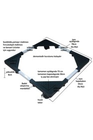 Resim çeksür Tekerlekli Teleskopik Buzdolabı Altlığı Çamaşır Makinesi Altlığı Beyaz Eşya Soba Taşıma Altlığı 