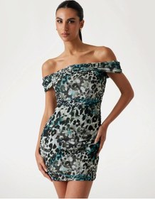 Resim Guess Off Shoulder Kadın Çok Renkli Elbise W5yk21kczc2-pj1r Çok Renkli 