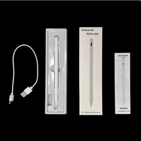 Resim Büro Ev Ofis Bilgisayarı İçin Beyaz Ios Androıd Uyumlu Dokunmatik Stylus Kalem 