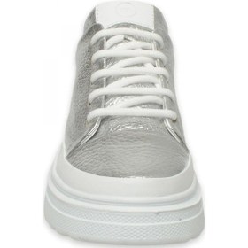 Resim Mammamia D25ya-3255 Kadın Deri Günlük Ayakkabı Gümüş Flotur/beyaz Pen 