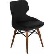 Resim Büro Trend Tiffany Bekleme Koltuğu Ahşap Ayak 