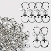 Resim 20/50 adet PUCXOBE Döner Karides Pençesi Tokaları, Yüksek Kaliteli Metal Alaşımlı, DIY El Sanatları, Anahtarlık, Askı, Çanta ve Cüzdan Etiketleri için, 3.2cm ID, 0.99cm Genişlik 