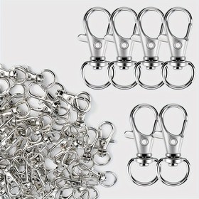 Resim 20/50 adet PUCXOBE Döner Karides Pençesi Tokaları, Yüksek Kaliteli Metal Alaşımlı, DIY El Sanatları, Anahtarlık, Askı, Çanta ve Cüzdan Etiketleri için, 3.2cm ID, 0.99cm Genişlik 
