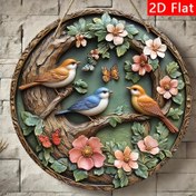 Resim 2D Düz - [2D Düz] 1 adet, 2D Düz Baskı, Yuvarlak Ahşap Dekoratif Plak, Kuş Teması, Bar Mutfak Kahve Dükkanı Ev Oturma Odası Ofis Dekorasyonu, Parti Dekorasyonu, Doğum Günü Hediyesi, Tatil Hediyesi, 20.32x20.32cm, 2D Düz 
