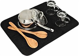 Resim HeİN 2 Adet Siyah Emici Bulaşık Kurutma Örtüsü Bulaşıklık 