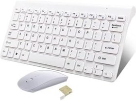 Resim Alfa 10BT 10.4" Tablet Uyumlu Kablosuz Taşınabilir Q Klavye Ve Mouse Set BEYAZ 