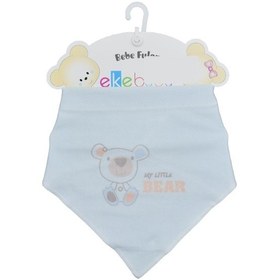 Resim Ekebaby Penye Baskılı Fular Önlük 11984 Açık Mavi 