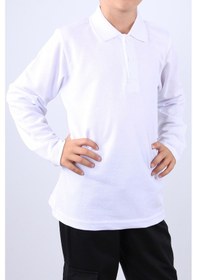 Resim Hçm Çocuk Unisex Okul Lakosu Uzun Kollu C16 Beyaz 