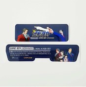 Resim POPKONSOL Nintendo Gameboy Advance Arka Yapıştırma Ace Attorney Gba Back Tag Sticker Model 05 