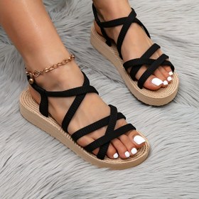 Resim Yazlık Kadınlar İçin Çok Amaçlı Kalın Tabanlı Moda Sandaletler, Kaydırmaz Yumuşak Taban Plaj Terlikleri 